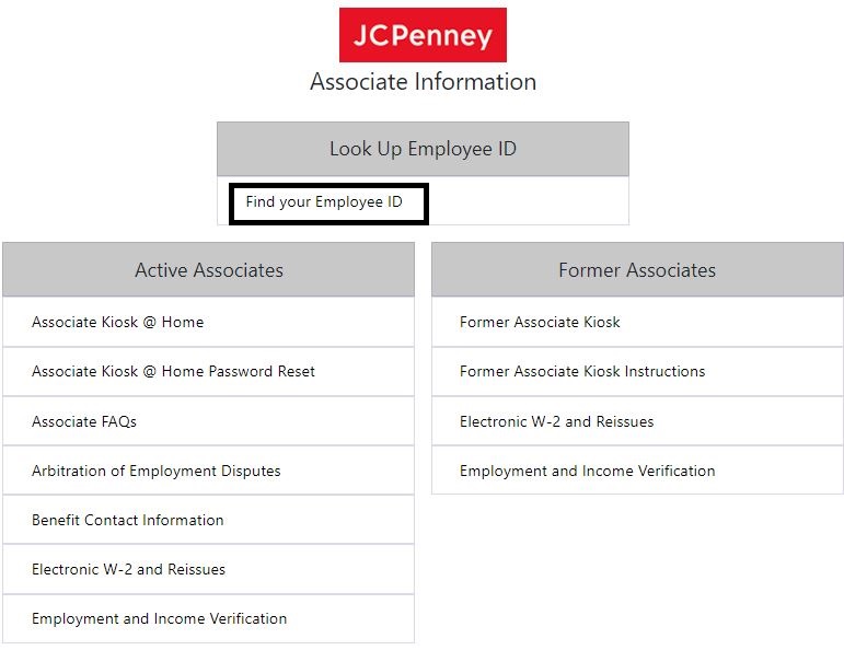 How to Find JCPenney Associate Kiosk Employee ID