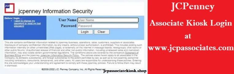JCP Associate Kiosk @Home Login