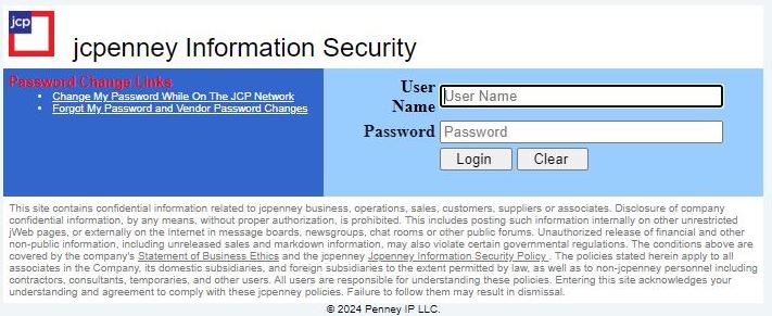 JCPenney Associate Kiosk Login